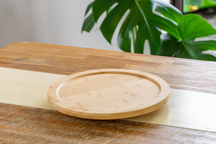 Lazy Susan bamboo rack
