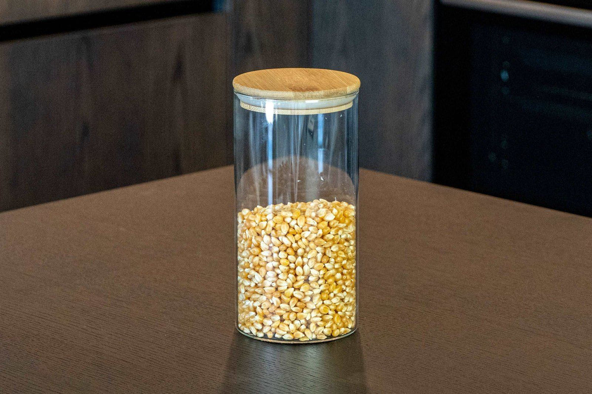 1.4L Glass & Bamboo Jar - Natural