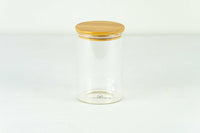 1L Glass & Bamboo Jar - Natural