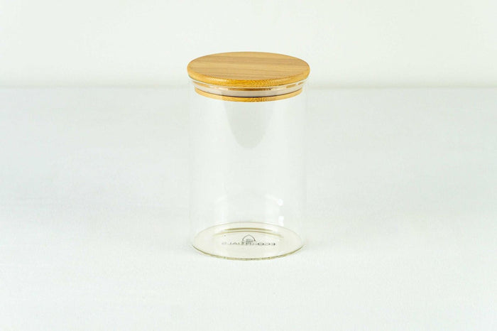 1L Glass & Bamboo Jar - Natural