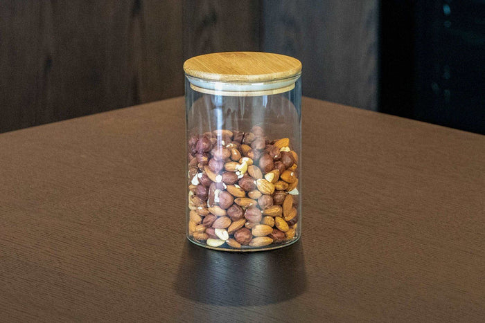 1L Glass & Bamboo Jar - Natural
