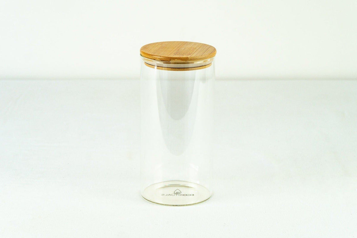 1.4L Glass & Bamboo Jar