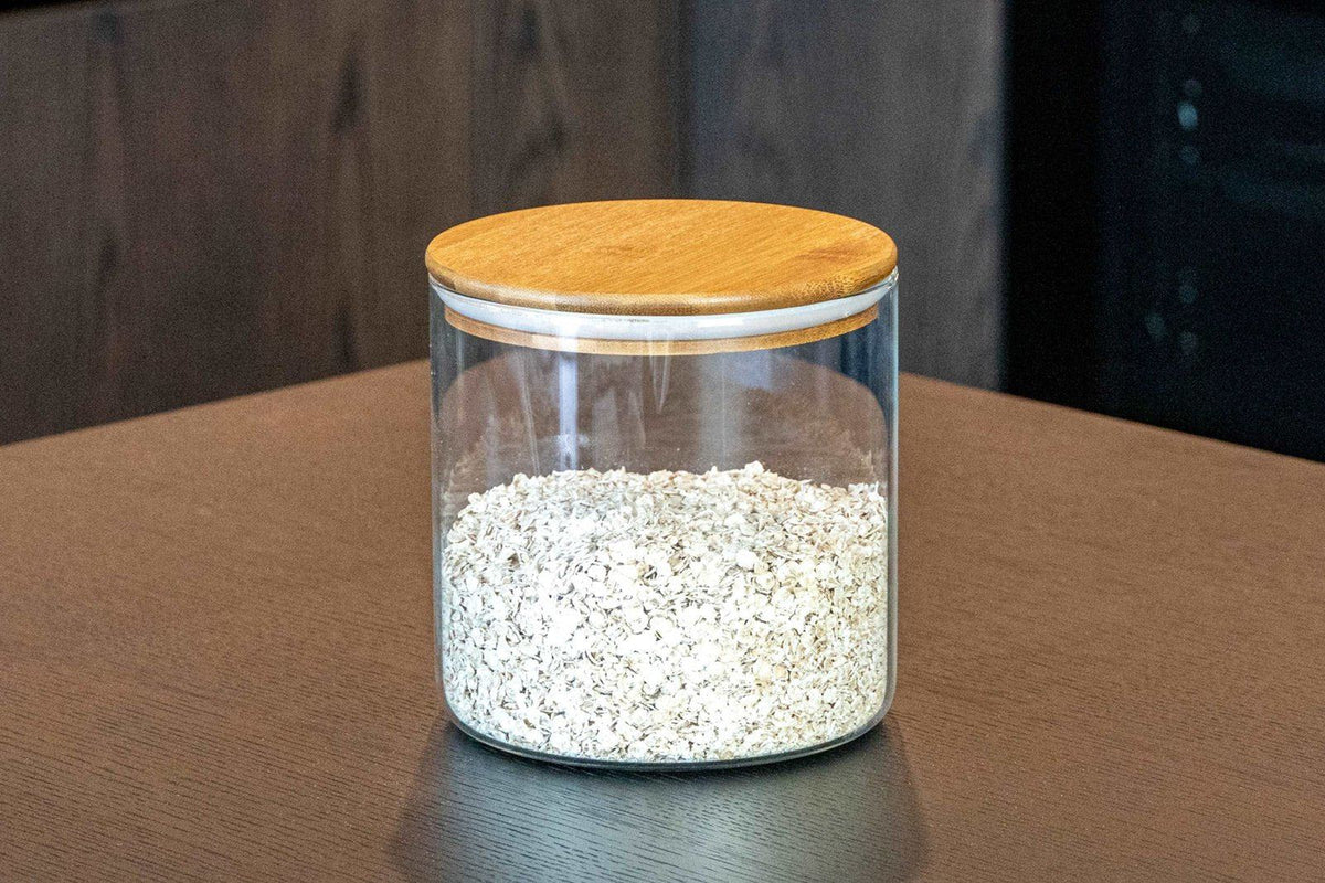 2L Glass & Bamboo Jar - Natural