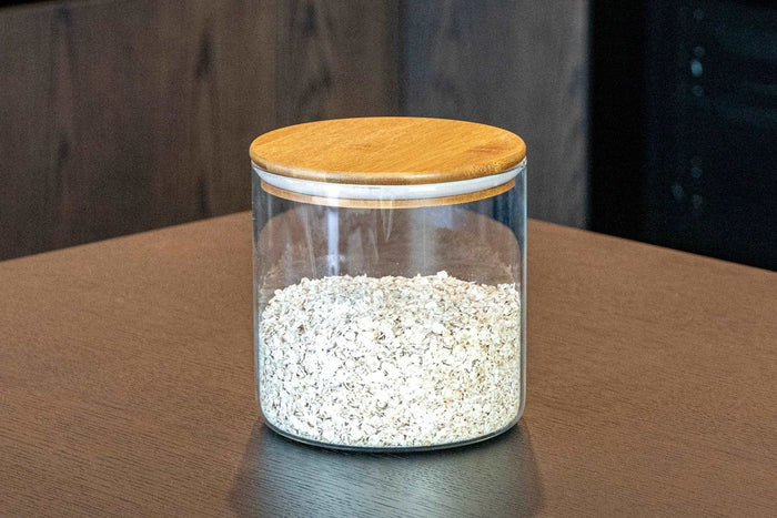 2L Glass & Bamboo Jar - Natural