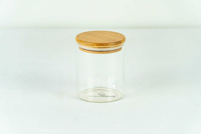 500ml Glass & Bamboo Jar - Natural