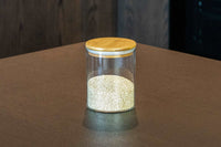 750ml Glass & Bamboo Jar - Natural