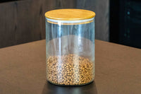 3L Glass & Bamboo Jar - Natural