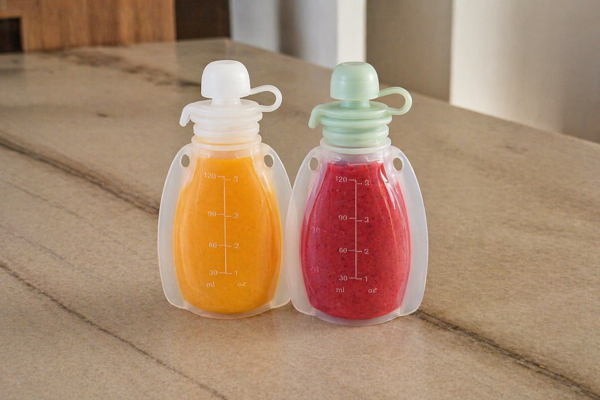 2 Pack - Reusable Silicone Food Pouches