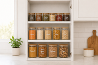 The Sorter Bundle | Glass and Bamboo Pantry Set