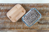 Glass & Bamboo rectangle food container