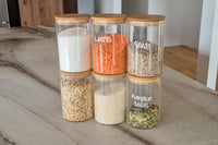 The Pantry Complete Bundle | Glass and Bamboo Pantry Set