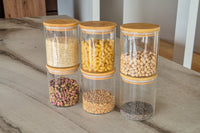 The Pantry Complete Bundle | Glass and Bamboo Pantry Set