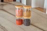 The Pantry Complete Bundle | Glass and Bamboo Pantry Set
