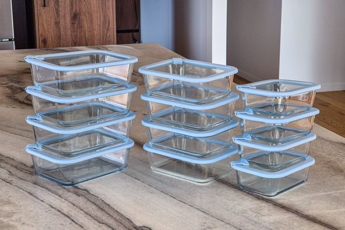 Ultimate Meal Prep Set | 12 Piece Glass & Silicone Containers Bundle