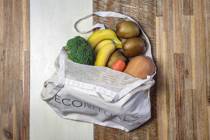 reusable canvas shopping bag