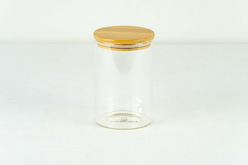 1L Glass & Bamboo Jar - Natural