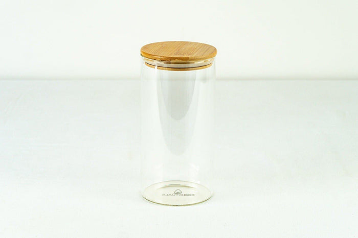 1.4L Glass & Bamboo Jar - Natural