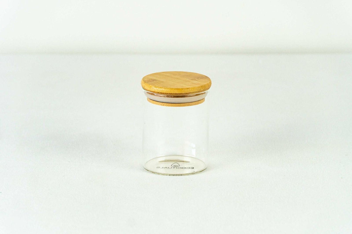 200ml Glass & Bamboo Jar - Natural